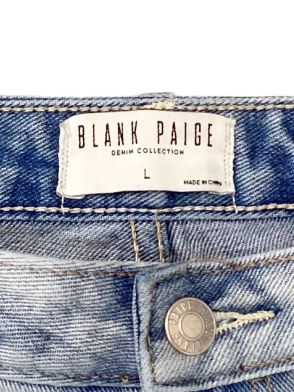 Blank Paige High Rise Boyfriend Denim Shorts Distressed Cuffed Size L
